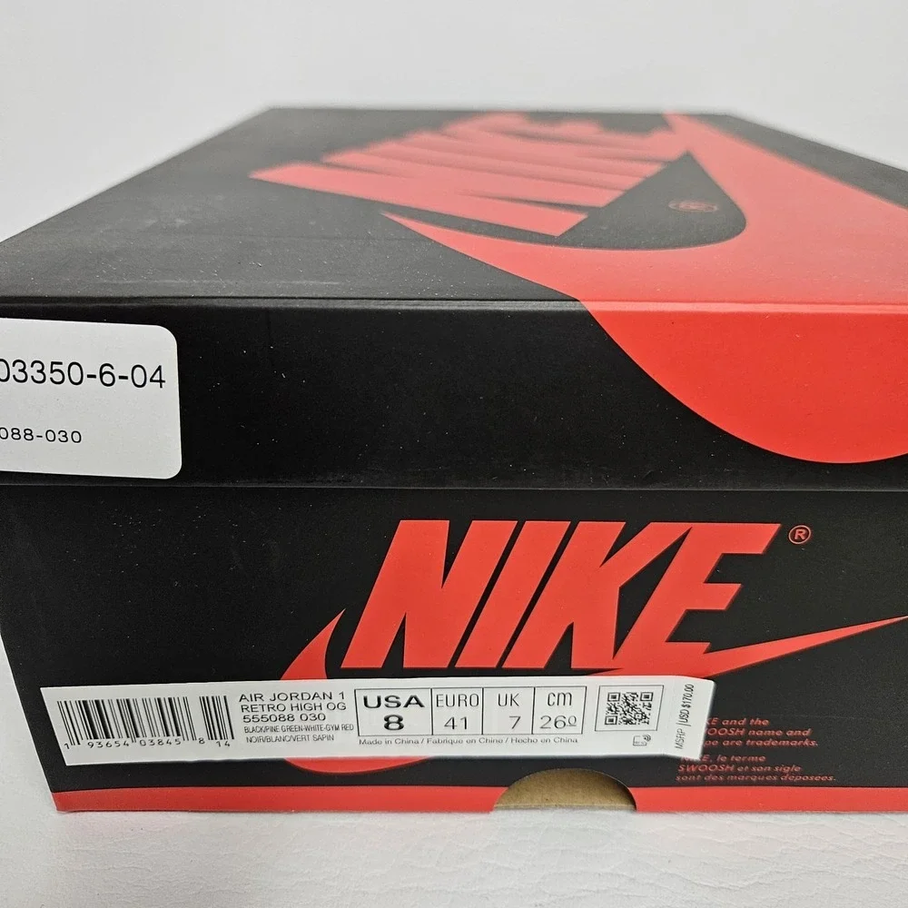 Nike Air Jordan 1 Retro High OG Pine Green 2.0 2020 555088 030 Men's Size 8